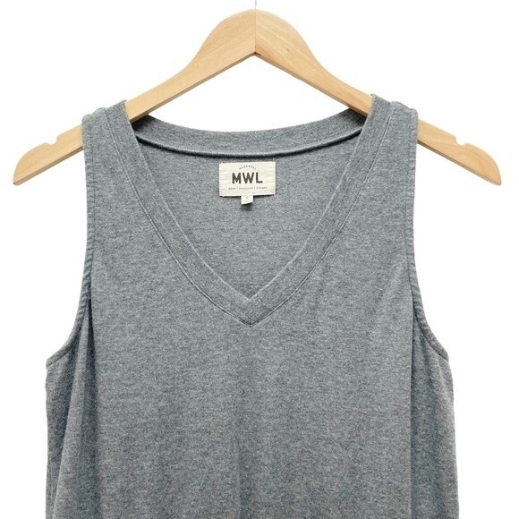 Madewell MWL Breeze Drawstring Shorts Romper Heather Gray Women’s Size Small - Picture 7 of 13